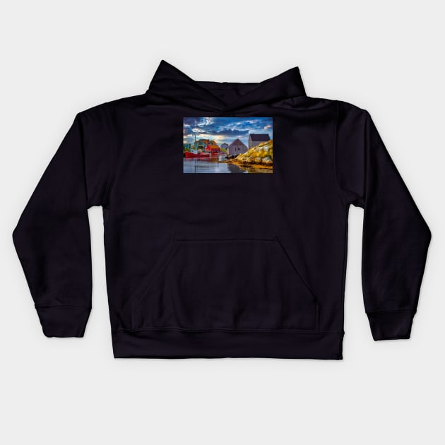 Peggy's Cove Kids Hoodie by kenmo